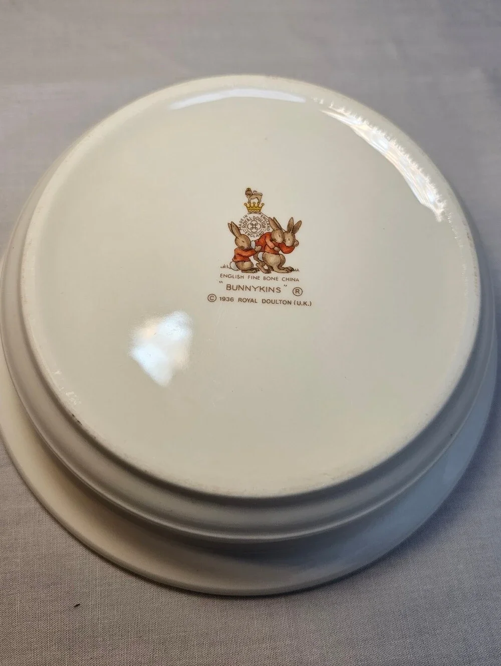 1936 Royal Doulton Children's Bunnykins Story Ceramic Plate and Mug Set